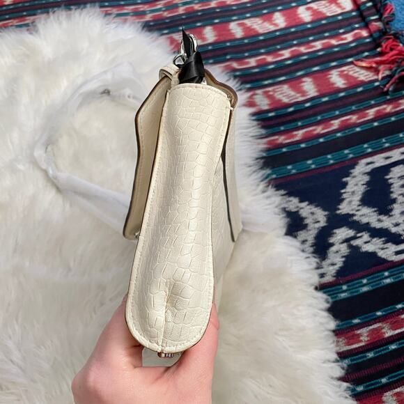 NEW Gryson Leather Faux Embossed Croc Crossbody Bag Bella Belted Mod Cocco - Picture 13 of 13